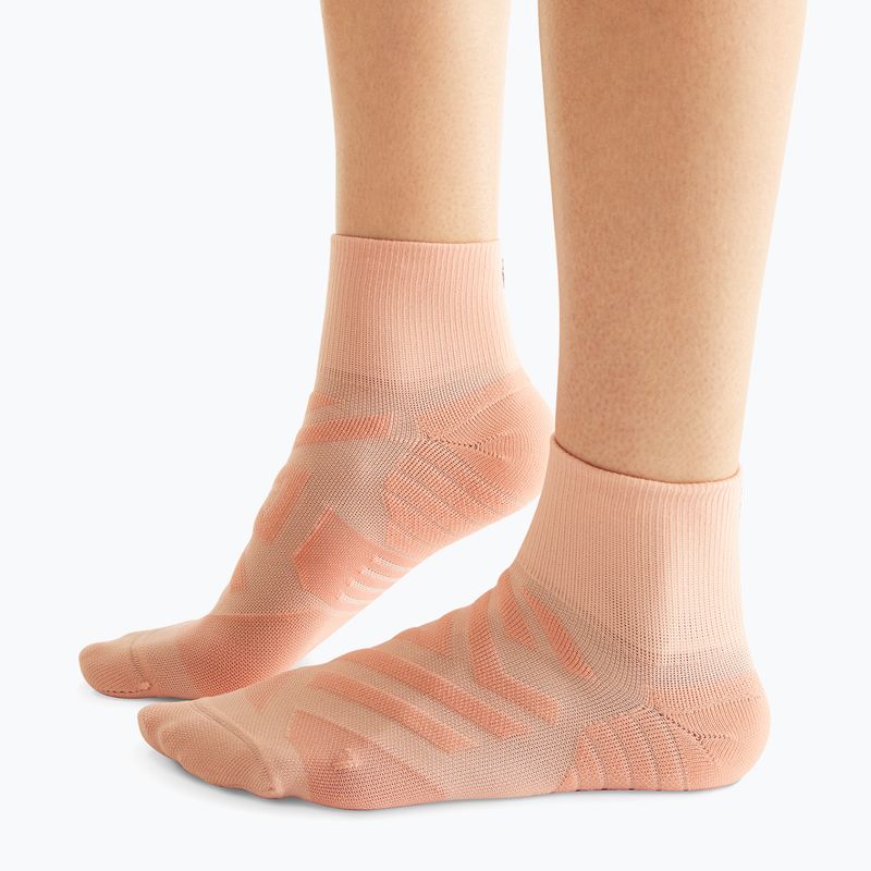 Women's On Running Performance Mid rose/flamingo running socks 7