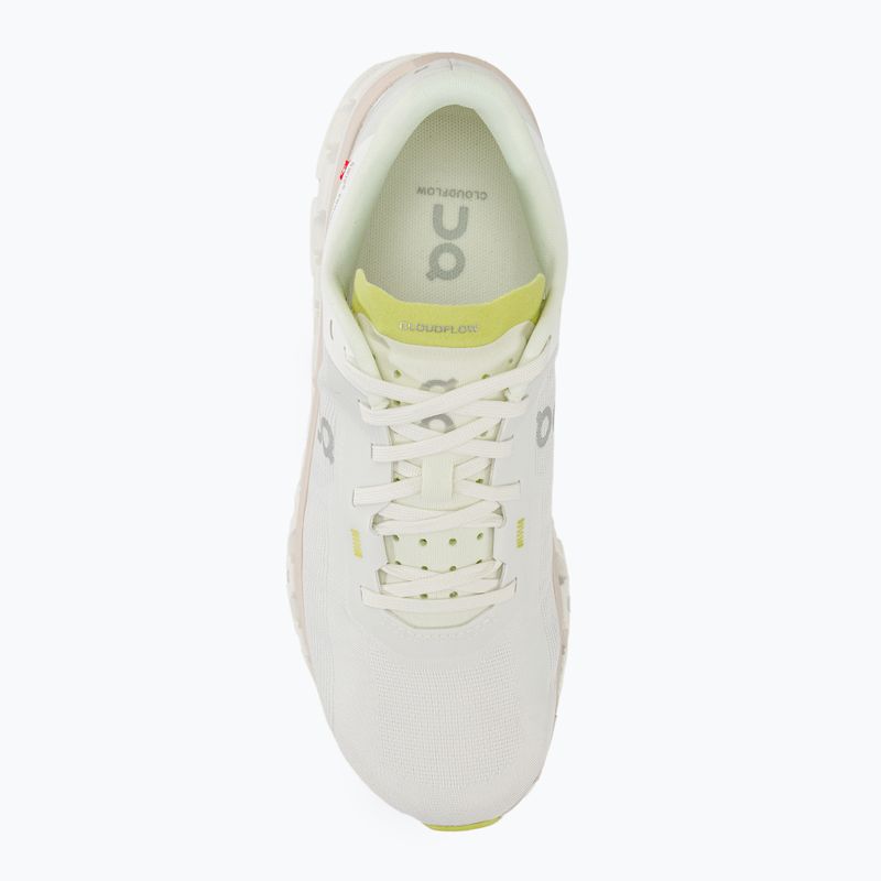 Women's On Cloudflow 4 white/sand running shoes 5