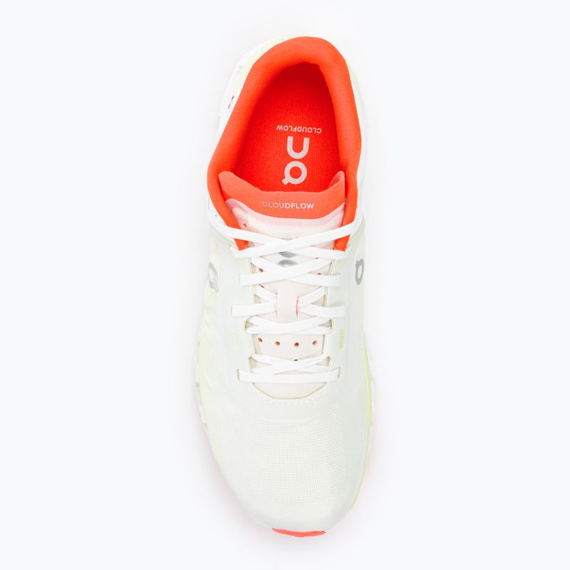 Women's On Cloudflow 4 white/hay running shoes 5