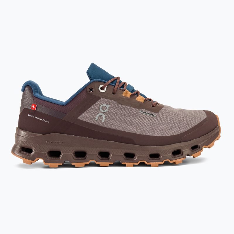 Women's On Running Cloudvista Waterproof zinc/grape running shoes 2