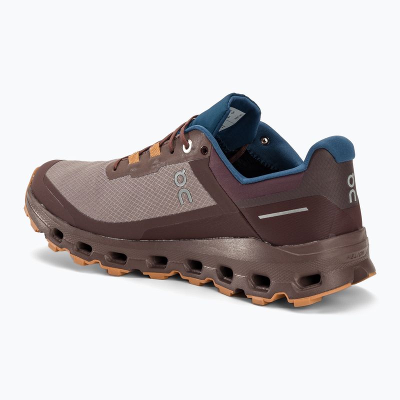 Women's On Running Cloudvista Waterproof zinc/grape running shoes 3