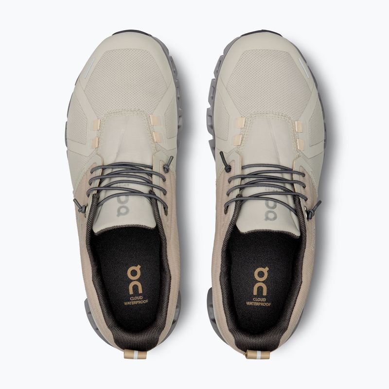 Women's On Cloud 5 Waterproof pearl/fog running shoes 13
