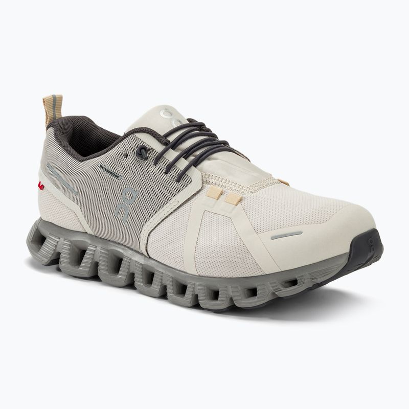 Women's On Running Cloud 5 Waterproof pearl/fog running shoes