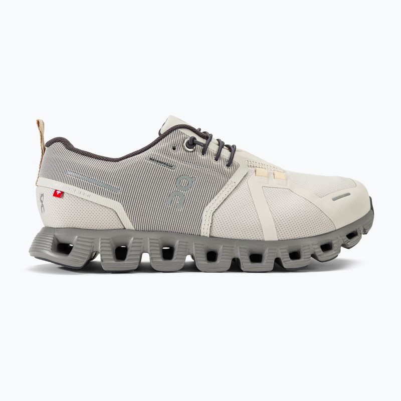 Women's On Running Cloud 5 Waterproof pearl/fog running shoes 2