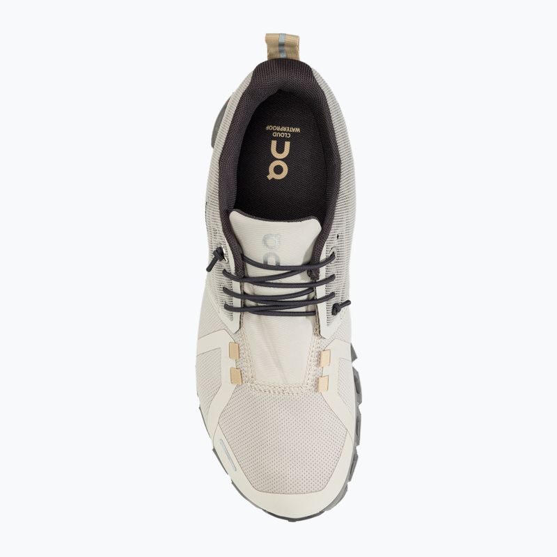 Women's On Cloud 5 Waterproof pearl/fog running shoes 5