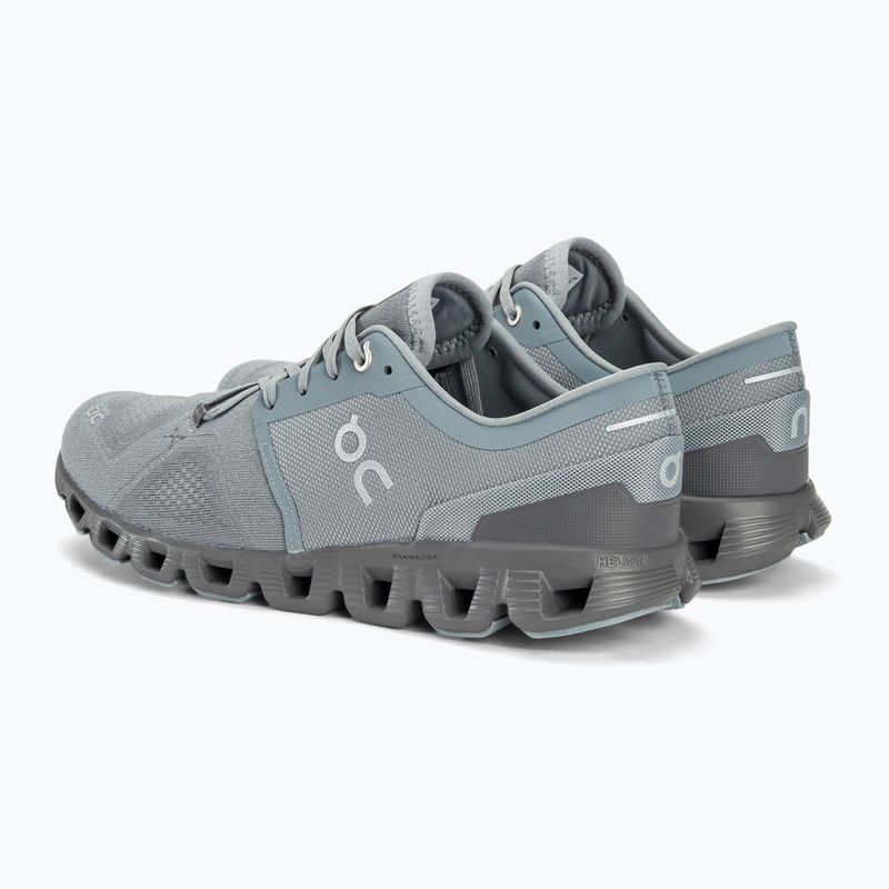 Men's On Running Cloud X 3 mist/rock running shoes 4