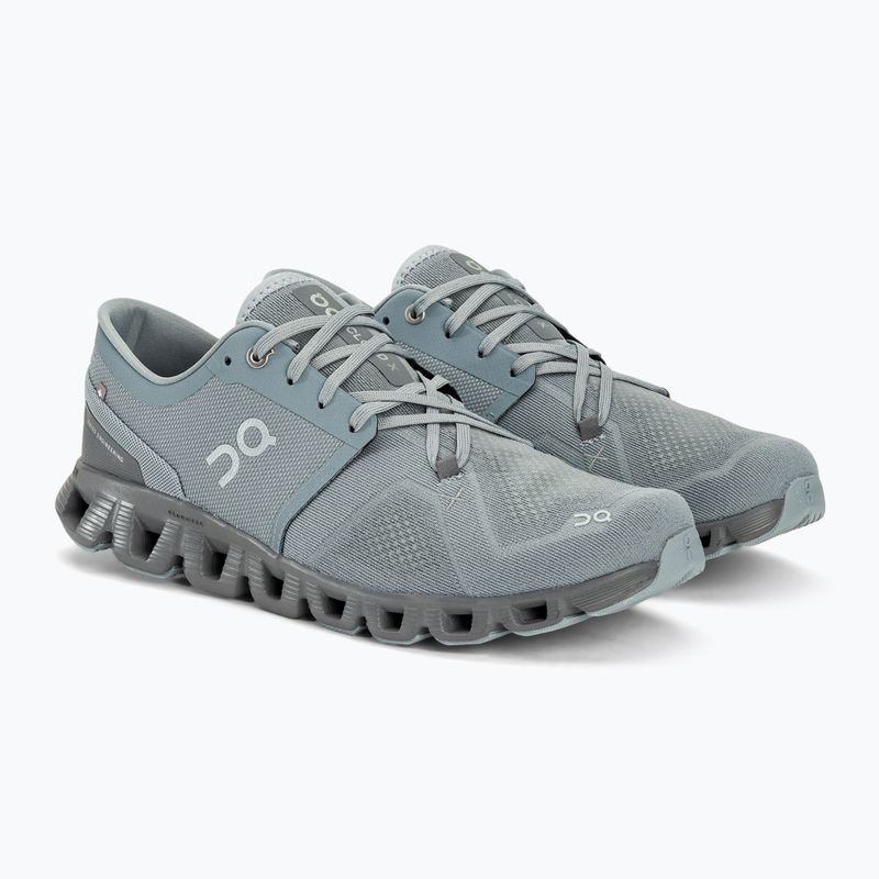 Men's On Running Cloud X 3 mist/rock running shoes 5