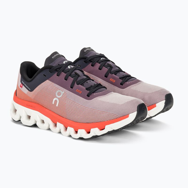 Women's On Cloudflow 4 quartz/flam running shoes 5