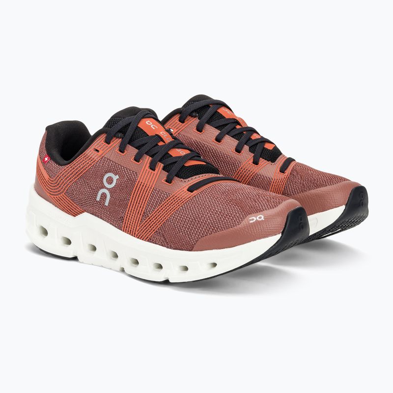 Women's On Running Cloudgo mahogany/ivory running shoes 5