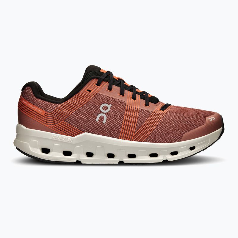 Men's On Running Cloudgo Wide mahogany/ivory running shoes 2