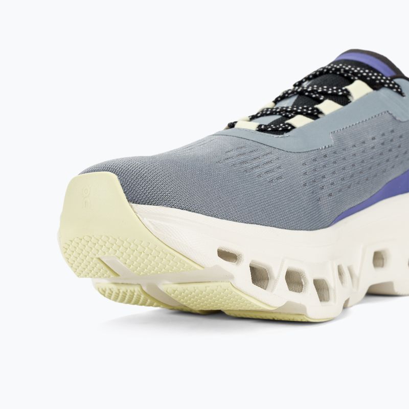 Men's On Cloudmonster mist/blueberry running shoes 8