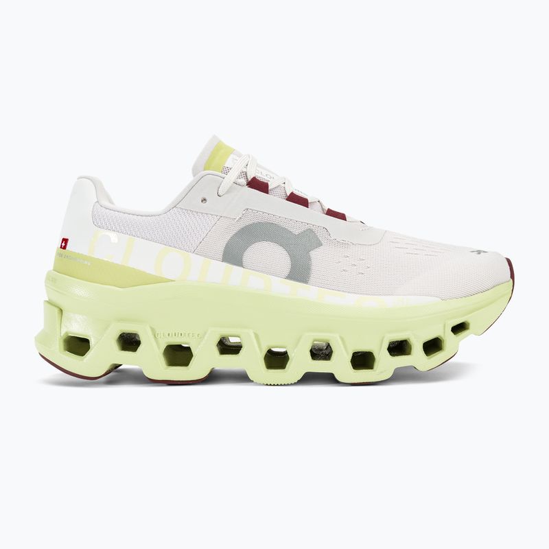 Women's On Cloudmonster frost/acacia running shoes 2