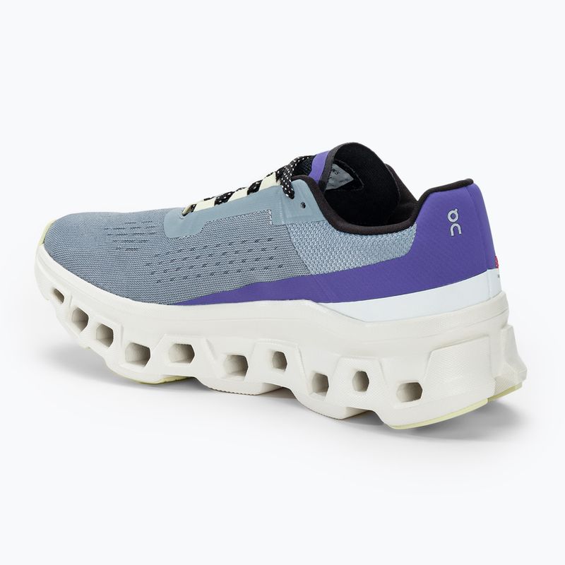 Women's On Running Cloudmonster mist/blueberry running shoes 3