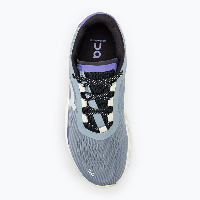 Women's On Cloudmonster mist/blueberry running shoes 5