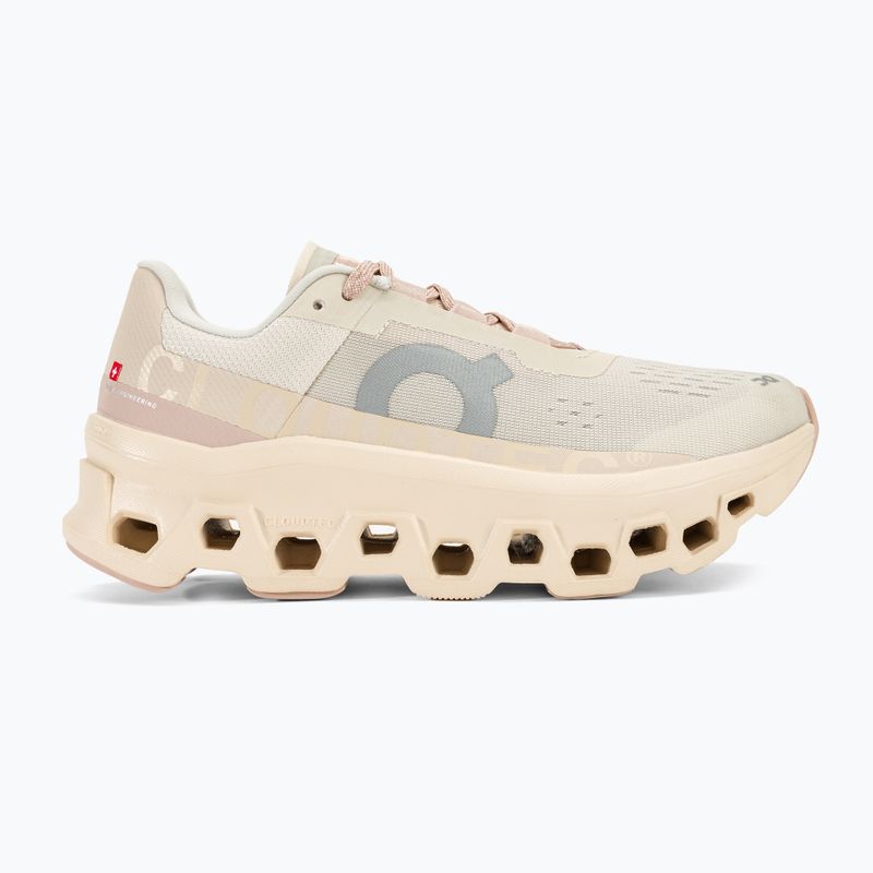 Women's On Running Cloudmonster moon/fawn running shoes 2