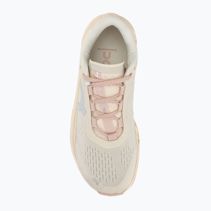 Women's On Running Cloudmonster moon/fawn running shoes 6