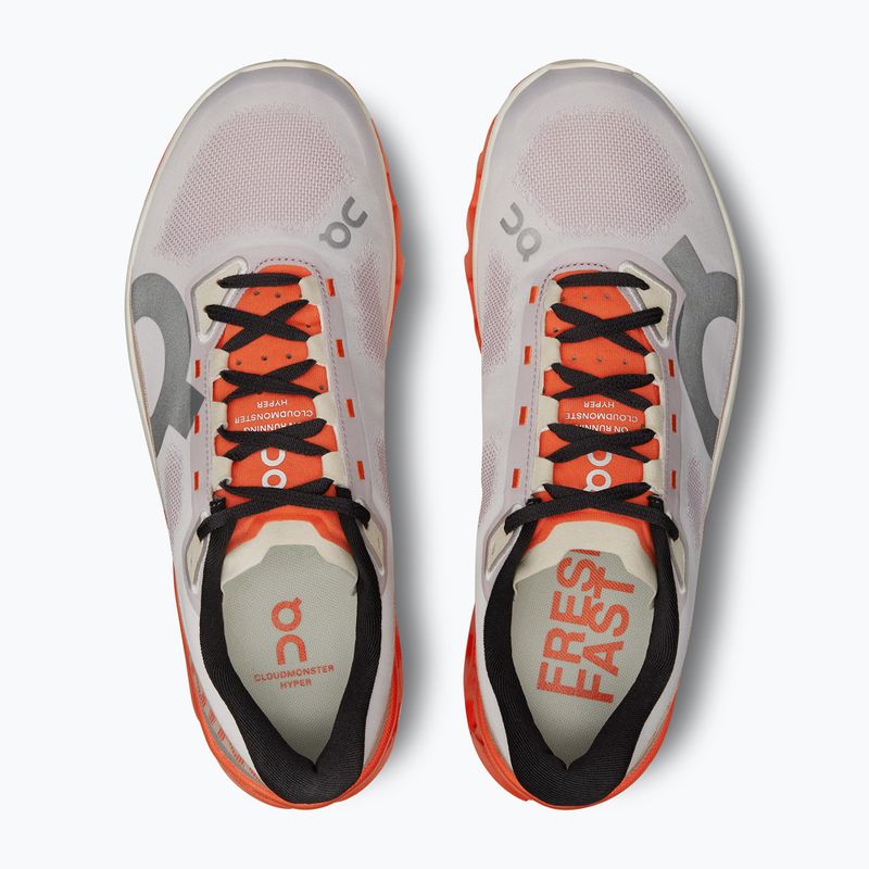 Men's On Running Cloudmonster Hyper mauve/flame running shoes 6