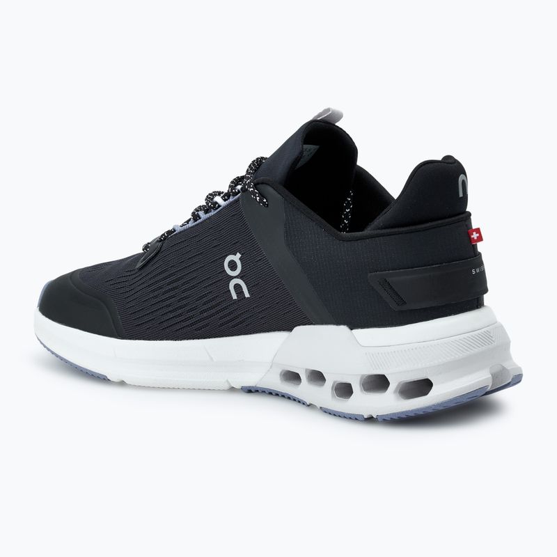 Women's On Running Cloudnova Flux undyed black/feather running shoes 3