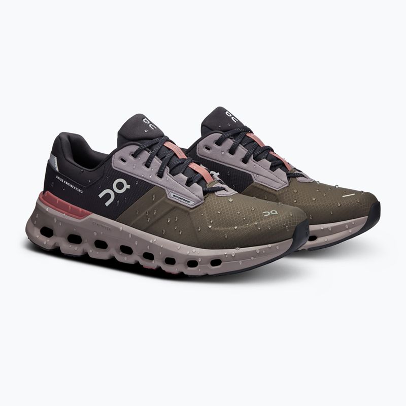 Women's On Cloudrunner 2 Waterproof olive/mahogany running shoes 8