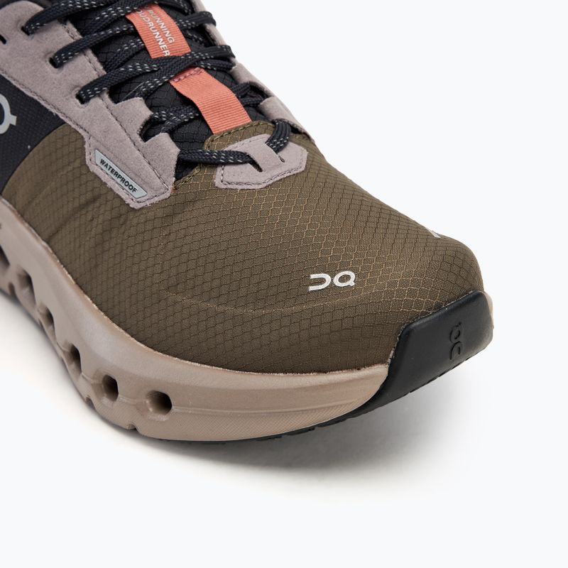 Women's On Cloudrunner 2 Waterproof olive/mahogany running shoes 7