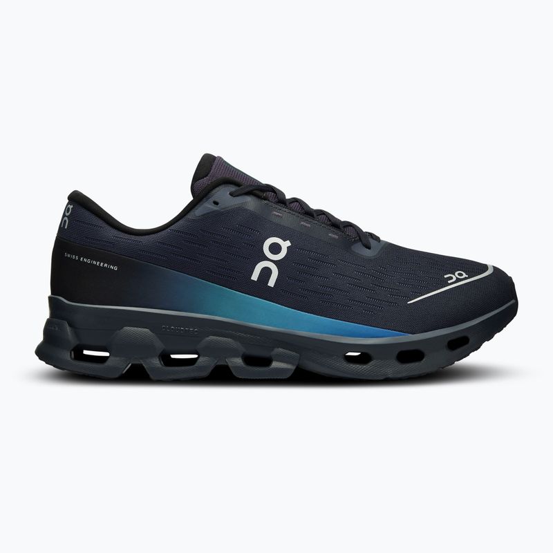 Men's On Cloudspark black/blueberry running shoes 9