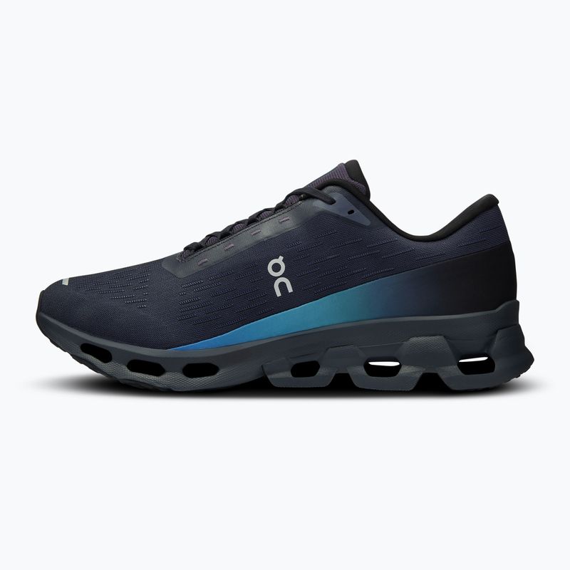 Men's On Cloudspark black/blueberry running shoes 10