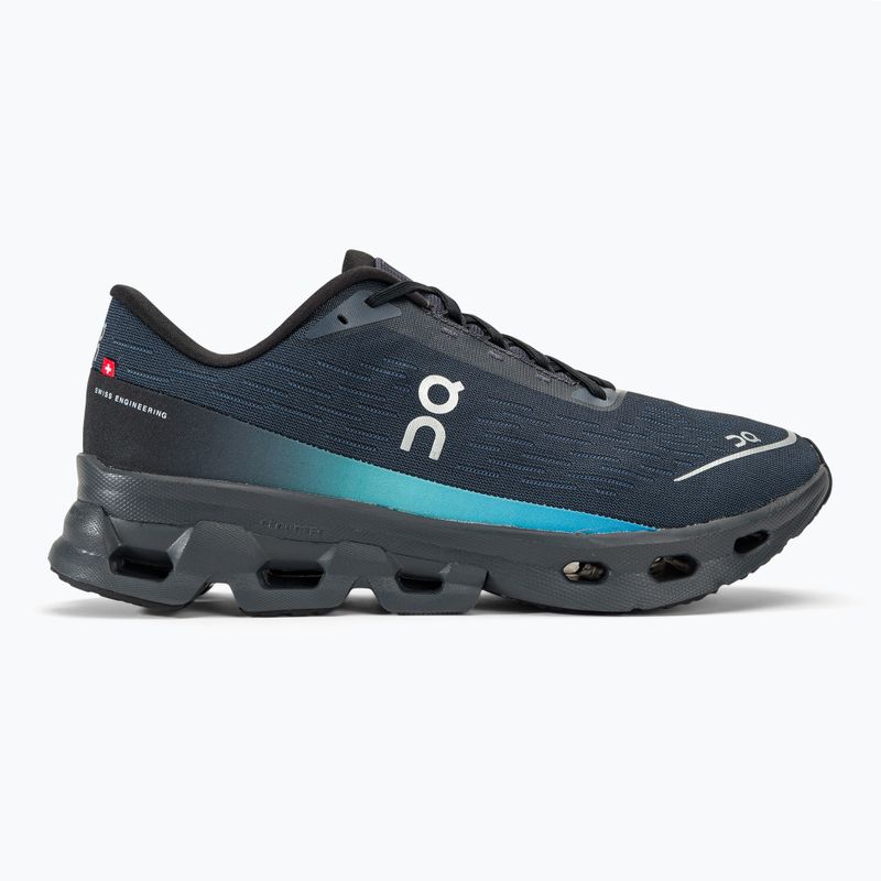 Men's On Cloudspark black/blueberry running shoes 2