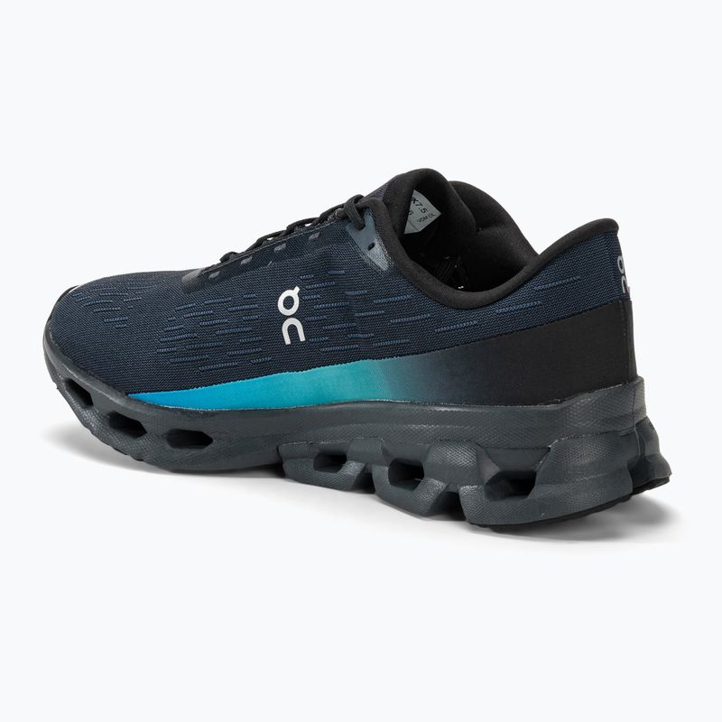 Men's On Cloudspark black/blueberry running shoes 3