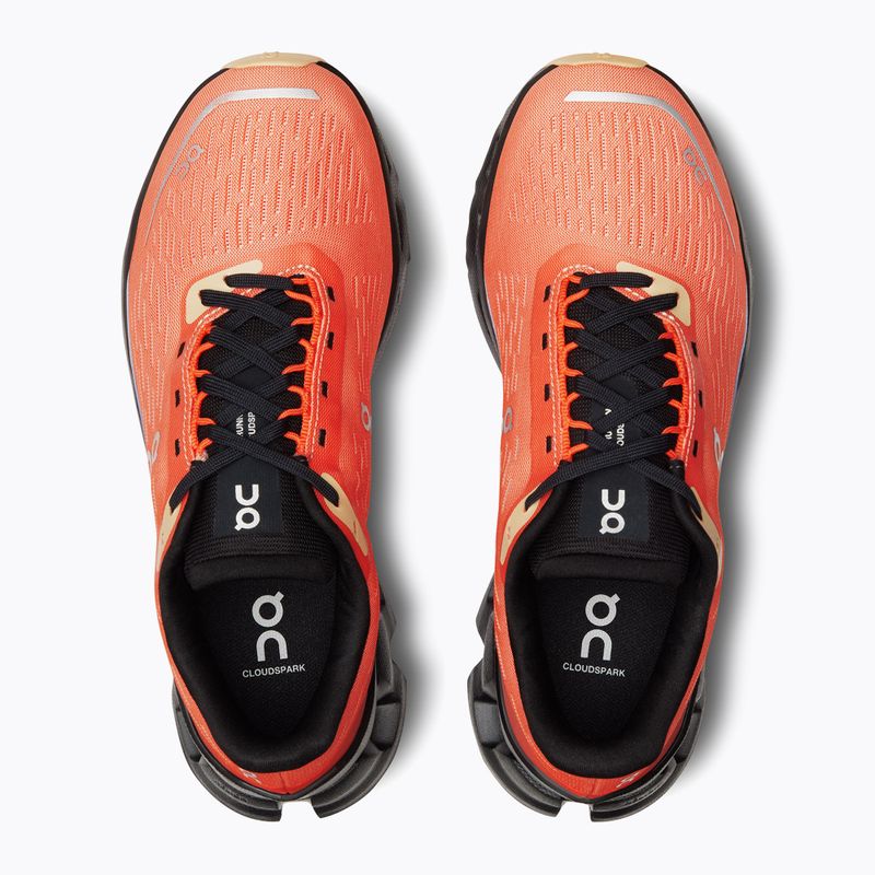 Women's On Cloudspark flame/black running shoes 11
