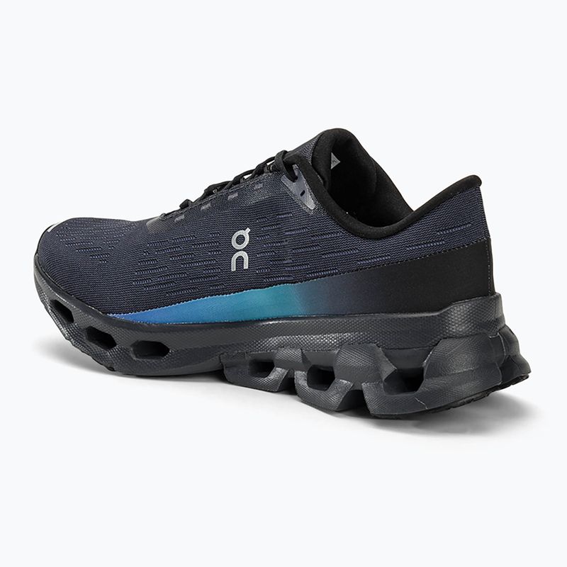 Women's On Cloudspark black/blueberry running shoes 3