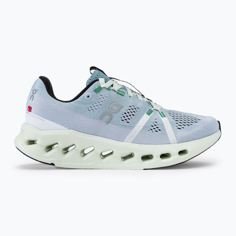 Women's On Running Cloudsurfer mineral/aloe running shoes 2