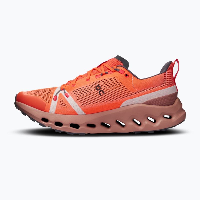 Men's On Cloudsurfer Trail flame/dustrose running shoes 10