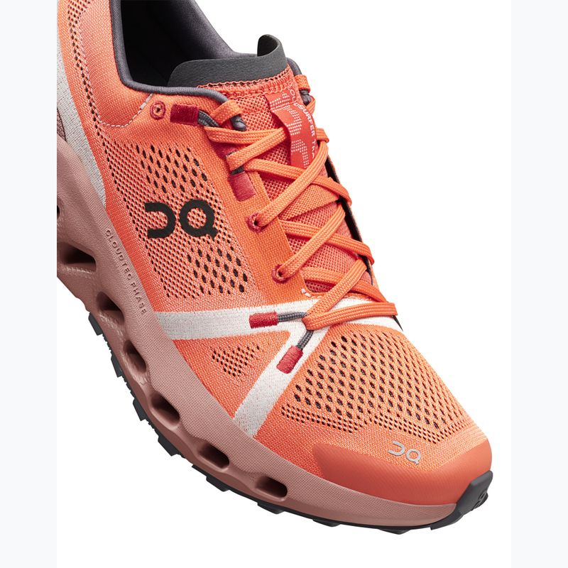 Men's On Cloudsurfer Trail flame/dustrose running shoes 14