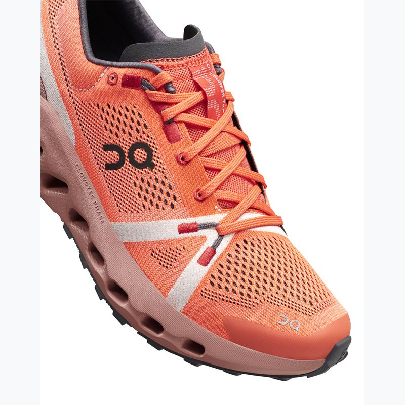 Women's On Cloudsurfer Trail flame/dustrose running shoes 14