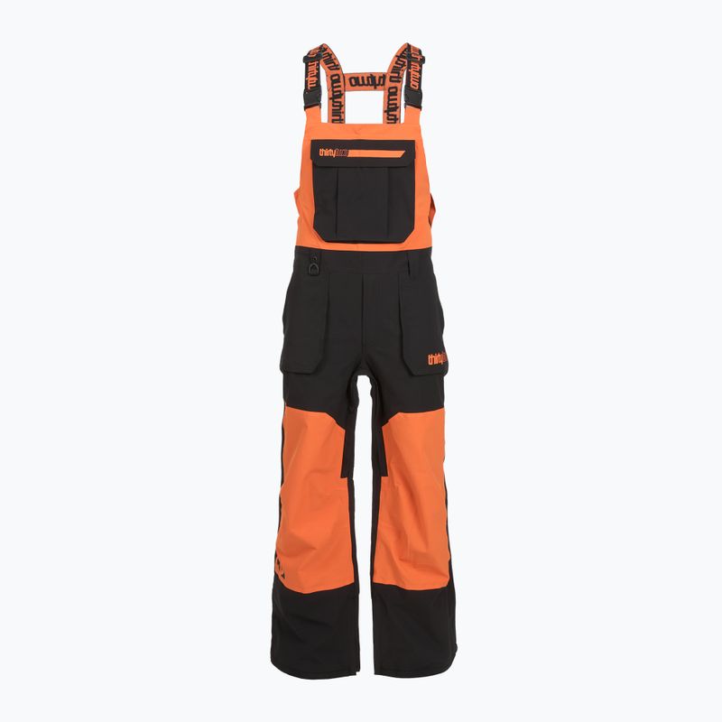 Men's snowboard trousers ThirtyTwo Basement Bib black/orange