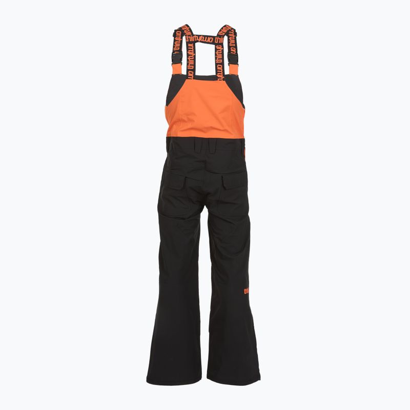 Men's snowboard trousers ThirtyTwo Basement Bib black/orange 2