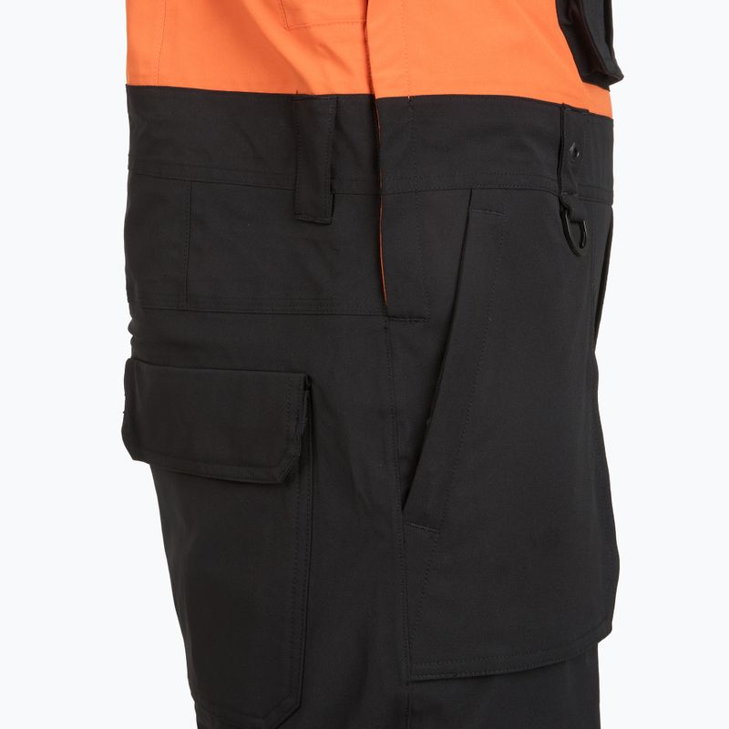 Men's snowboard trousers ThirtyTwo Basement Bib black/orange 5