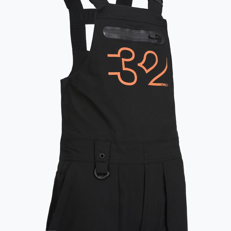 Children's snowboard trousers ThirtyTwo Basement Bib black/orange 4