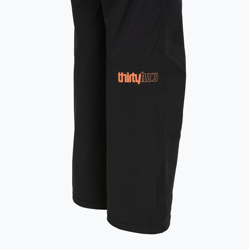 Children's snowboard trousers ThirtyTwo Basement Bib black/orange 5