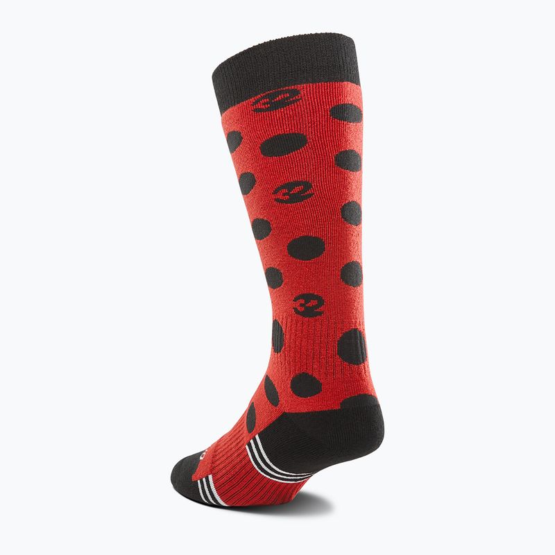 Women's snowboard socks ThirtyTwo Merino red/black 2