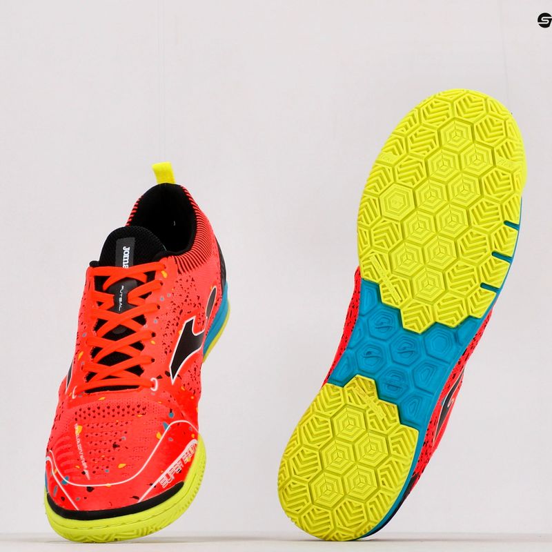 Joma Tactico IN men's football boots coral/turquoise 13