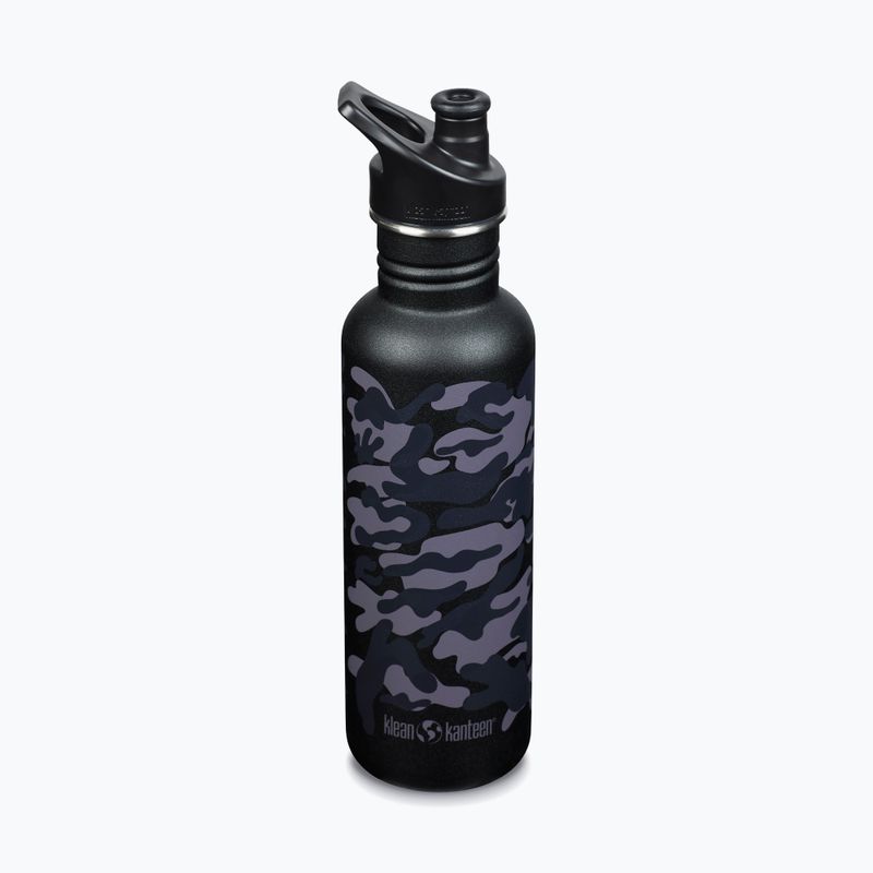 Klean Kanteen Classic black camo travel bottle