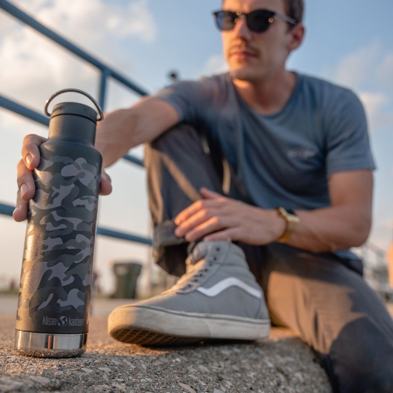 Klean Kanteen Classic VI black camo travel bottle 10