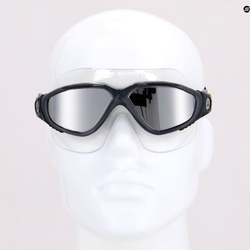 Aquasphere Vista dark grey/black/mirror silver swim mask MS5051201LMS 7