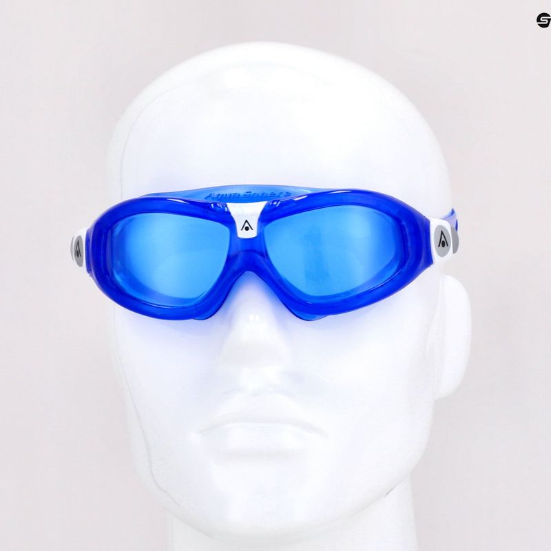 Aquasphere Seal Kid 2 blue/white/blue children's swimming mask MS5064009LB 7