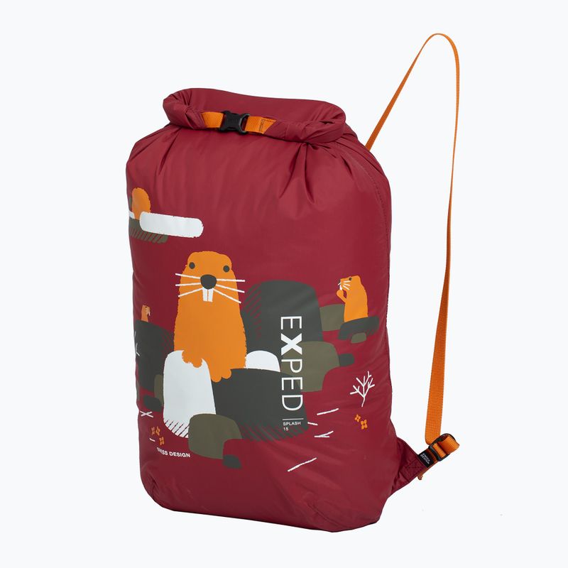 Exped Splash 15 l burgundy waterproof backpack