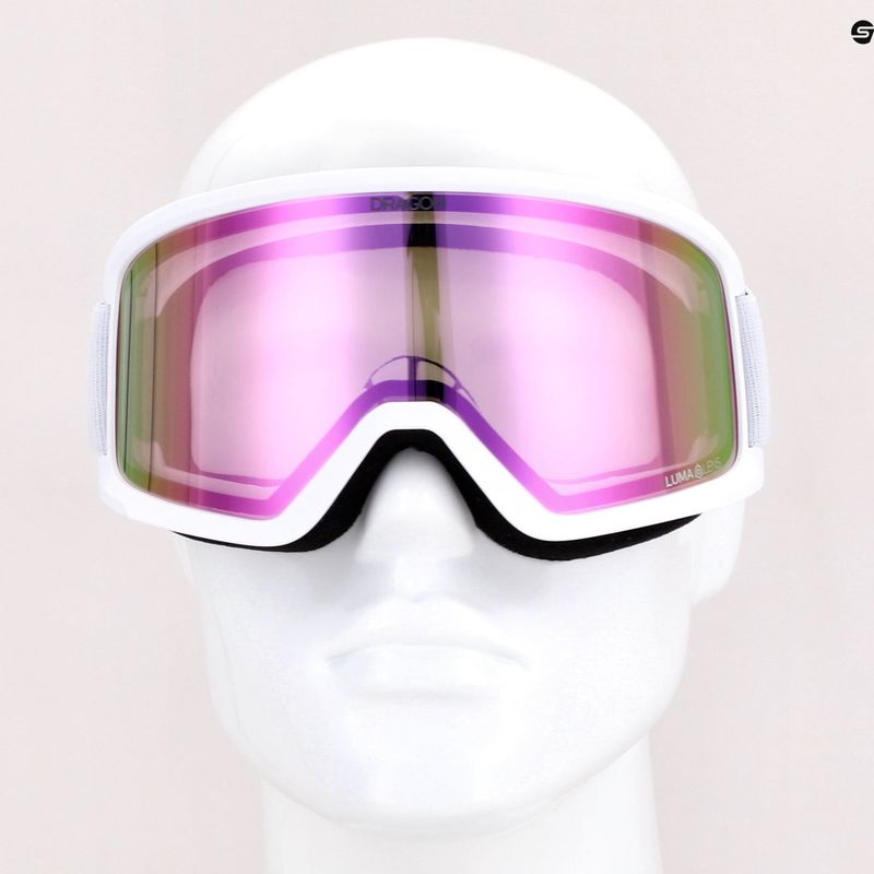 DRAGON DX3 OTG ski goggles white/lumalens pink ion 7