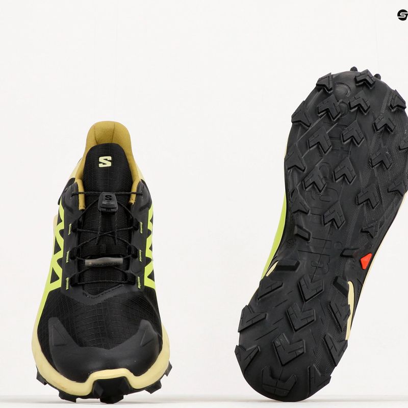 Salomon Supercross 4 GTX men's running shoes black/green L41731700 14