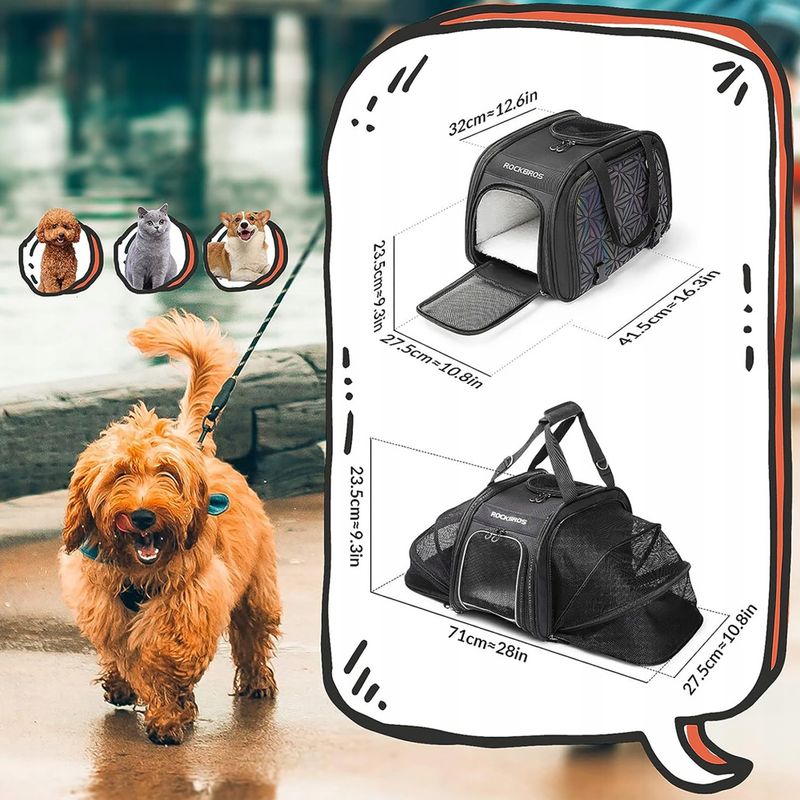 Rockbros pet carrier bike bag 30140028 25 l black 8