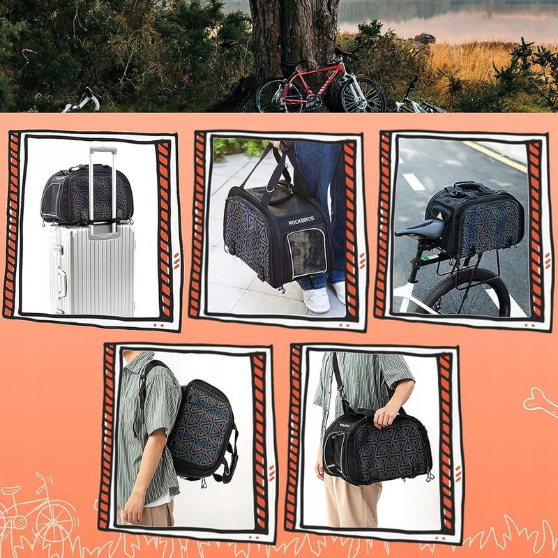 Rockbros pet carrier bike bag 30140028 25 l black 9